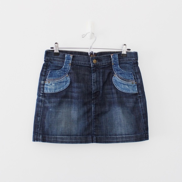 Citizens Of Humanity Vintage Y2K Denim Mini Skirt Size 28 - Picture 3 of 8